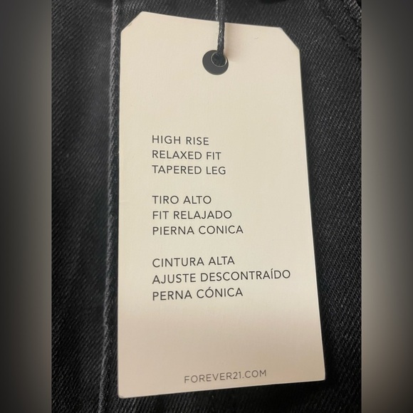 NWT Forever 21 Mom Jeans Black Skinny Jeans High Rise size 26 - Picture 5 of 11